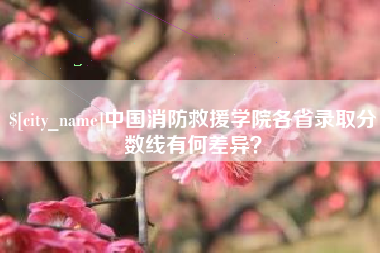沙河中国消防救援学院各省录取分数线有何差异？