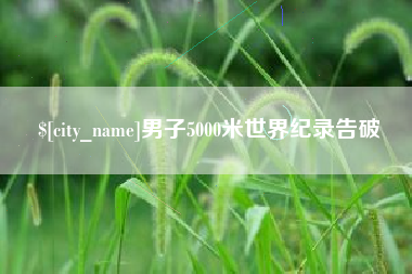 沙河男子5000米世界纪录告破
