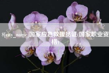 沙河国家应急救援员证(国家职业资格)