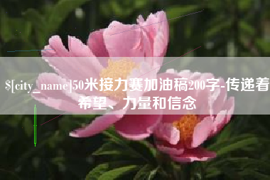 沙河50米接力赛加油稿200字-传递着希望、力量和信念