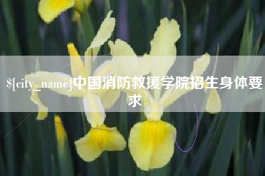 沙河中国消防救援学院招生身体要求