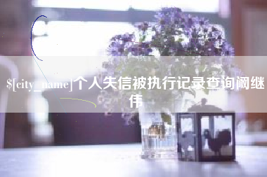 沙河个人失信被执行记录查询阚继伟