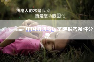 沙河中国消防救援学院报考条件分数
