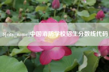 沙河中国消防学校招生分数线代码