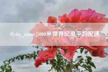 沙河5000米世界纪录平均配速