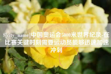 沙河中国奥运会5000米世界纪录-在比赛关键时刻需要运动员能够迅速加速冲刺