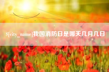 沙河我国消防日是哪天几月几日