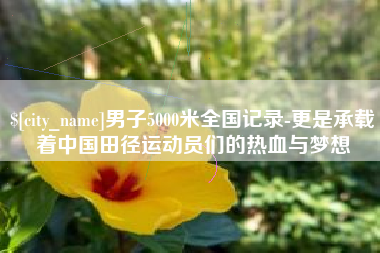 沙河男子5000米全国记录-更是承载着中国田径运动员们的热血与梦想