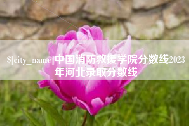沙河中国消防救援学院分数线2023年河北录取分数线