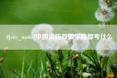 沙河中国消防救援学院都考什么