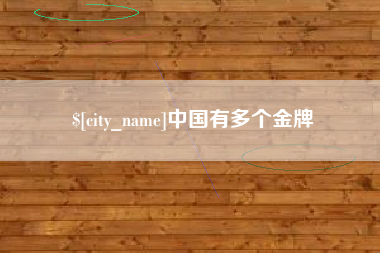 沙河中国有多个金牌