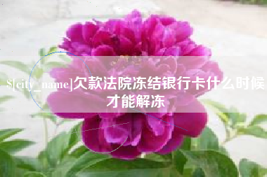 沙河欠款法院冻结银行卡什么时候才能解冻