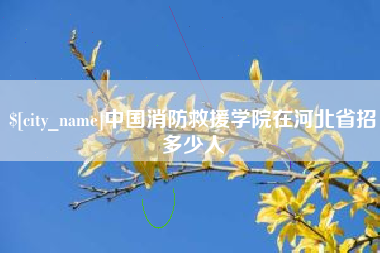 沙河中国消防救援学院在河北省招多少人