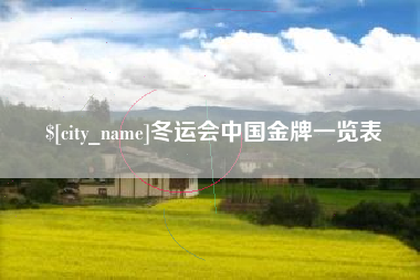 沙河冬运会中国金牌一览表