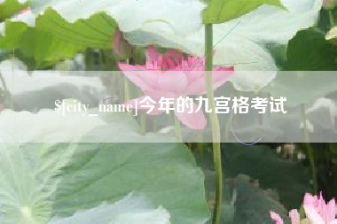 沙河今年的九宫格考试