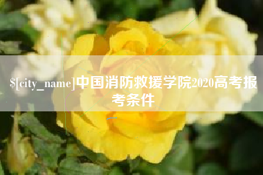沙河中国消防救援学院2020高考报考条件