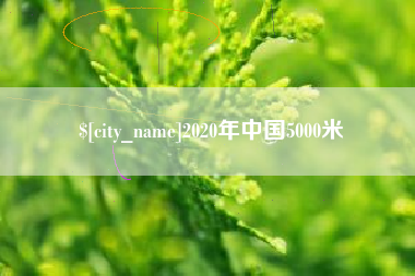 沙河2020年中国5000米